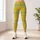 Yellow Olive Horizontal Stripes For Yoga Pilates And Everyday Activewear Leggings - 4