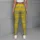 Yellow Olive Horizontal Stripes For Yoga Pilates And Everyday Activewear Leggings - 6
