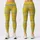 Yellow Olive Horizontal Stripes For Yoga Pilates And Everyday Activewear Leggings - 3
