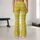 Yellow Olive Horizontal Stripes For Yoga Pilates And Everyday Activewear Leggings - 10