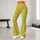 Yellow Olive Horizontal Stripes For Yoga Pilates And Everyday Activewear Leggings - 11