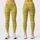 Yellow Olive Horizontal Stripes For Yoga Pilates And Everyday Activewear Leggings - 1