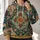 Teal Gold Floral Medallion for Cultural Celebrations and Elegant Everyday Wear All-over Print Hoodie (Lightweight) - 2