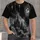 Gothic Cathedral Window and Bats for Haunted Halloween Nights and Fall Gatherings All-over Print Unisex T-shirt - 4