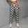 Ivory Charcoal Checkerboard Style for Yoga Pilates and Everyday City Wear Leggings - 5