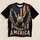 American Eagle and Flag for 250th Anniversary Celebration and Summer Patriotic Wear All-over Print Unisex T-shirt - 1