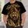 Golden Roaring Lion and Cross for Faith, Worship, and Everyday Christian Style All-over Print Unisex T-shirt - 5