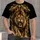 Golden Roaring Lion and Cross for Faith, Worship, and Everyday Christian Style All-over Print Unisex T-shirt - 4