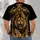 Golden Roaring Lion and Cross for Faith, Worship, and Everyday Christian Style All-over Print Unisex T-shirt - 6