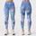 Blue Ombre Floral Blooms for Yoga, Running and Everyday Fitness Sessions Outdoors Leggings - 3