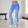 Blue Ombre Floral Blooms for Yoga, Running and Everyday Fitness Sessions Outdoors Leggings - 11