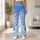 Blue Ombre Floral Blooms for Yoga, Running and Everyday Fitness Sessions Outdoors Leggings - 12