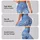 Blue Ombre Floral Blooms for Yoga, Running and Everyday Fitness Sessions Outdoors Leggings - 2