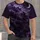Purple Crescent Moon and Bats for Gothic Halloween Nights and Spooky Autumn Gatherings All-over Print Unisex T-shirt - 4