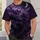 Purple Crescent Moon and Bats for Gothic Halloween Nights and Spooky Autumn Gatherings All-over Print Unisex T-shirt - 5