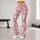 Pink White Floral Blossoms for Yoga Pilates and Everyday Wear for Women Leggings - 11