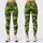 Olive And Lime Woodland Camo For Yoga Training, Running, And Outdoor Fitness For Women Leggings - 3