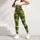 Olive And Lime Woodland Camo For Yoga Training, Running, And Outdoor Fitness For Women Leggings - 5