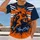 Orange Navy Football Runner Scene for Game Day Tailgates and Colorado Sports Fans All-over Print Unisex T-shirt - 2