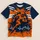Orange Navy Football Runner Scene for Game Day Tailgates and Colorado Sports Fans All-over Print Unisex T-shirt - 1