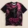 Howling Wolf Beneath Pink Moon for Bold Nighttime Casual Style and Outdoor Adventures All-over Print Unisex T-shirt - 1