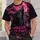 Howling Wolf Beneath Pink Moon for Bold Nighttime Casual Style and Outdoor Adventures All-over Print Unisex T-shirt - 5