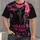 Howling Wolf Beneath Pink Moon for Bold Nighttime Casual Style and Outdoor Adventures All-over Print Unisex T-shirt - 4