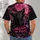 Howling Wolf Beneath Pink Moon for Bold Nighttime Casual Style and Outdoor Adventures All-over Print Unisex T-shirt - 6