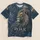 Lion and Cross Faith Expression for Daily Golf and Casual Wear, Men’s Spiritual Style All-over Print Unisex T-shirt - 1