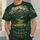 Mountain Golf Course Cross at Sunrise for Faith-Focused Fairway Days on the Green All-over Print Unisex T-shirt - 5