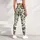 Olive Daisy And Leaf Motif For Yoga, Pilates And Everyday Wear Leggings - 4