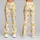 Golden Yellow Stars on Ivory for Yoga, Pilates and Everyday Studio-to-Street Style Leggings - 9