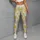 Golden Yellow Stars on Ivory for Yoga, Pilates and Everyday Studio-to-Street Style Leggings - 6