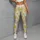 Golden Yellow Stars on Ivory for Yoga, Pilates and Everyday Studio-to-Street Style Leggings - 4