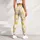 Golden Yellow Stars on Ivory for Yoga, Pilates and Everyday Studio-to-Street Style Leggings - 5