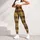 Brown Yellow Tartan Plaid for Yoga, Pilates and Casual Everyday Style Leggings - 4