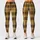 Brown Yellow Tartan Plaid for Yoga, Pilates and Casual Everyday Style Leggings - 3