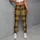 Brown Yellow Tartan Plaid for Yoga, Pilates and Casual Everyday Style Leggings - 6