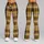 Brown Yellow Tartan Plaid for Yoga, Pilates and Casual Everyday Style Leggings - 9