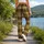 Brown Yellow Tartan Plaid for Yoga, Pilates and Casual Everyday Style Leggings - 12