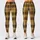 Brown Yellow Tartan Plaid for Yoga, Pilates and Casual Everyday Style Leggings - 1