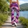 Purple Pink Camouflage Activewear For Yoga Pilates And Everyday Adventures Leggings - 12