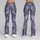 Lavender Blue Feather Scatter for Yoga Pilates and Everyday Casual Wear Leggings - 9