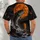 Leaping Bass Under an Orange Harvest Moon for Night Fishing and Outdoor Adventure All-over Print Unisex T-shirt - 6