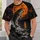 Leaping Bass Under an Orange Harvest Moon for Night Fishing and Outdoor Adventure All-over Print Unisex T-shirt - 5