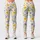 Yellow And Gray Floral Motifs for Yoga, Pilates, and Everyday Wellness for Women Leggings - 3