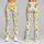 Yellow And Gray Floral Motifs for Yoga, Pilates, and Everyday Wellness for Women Leggings - 9