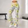 Yellow And Gray Floral Motifs for Yoga, Pilates, and Everyday Wellness for Women Leggings - 10