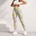 Yellow And Gray Floral Motifs for Yoga, Pilates, and Everyday Wellness for Women Leggings - 4