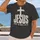 Distressed Cross And Faith Message For Christian Worship And Everyday Inspiration Gift All-over Print Unisex T-shirt - 2